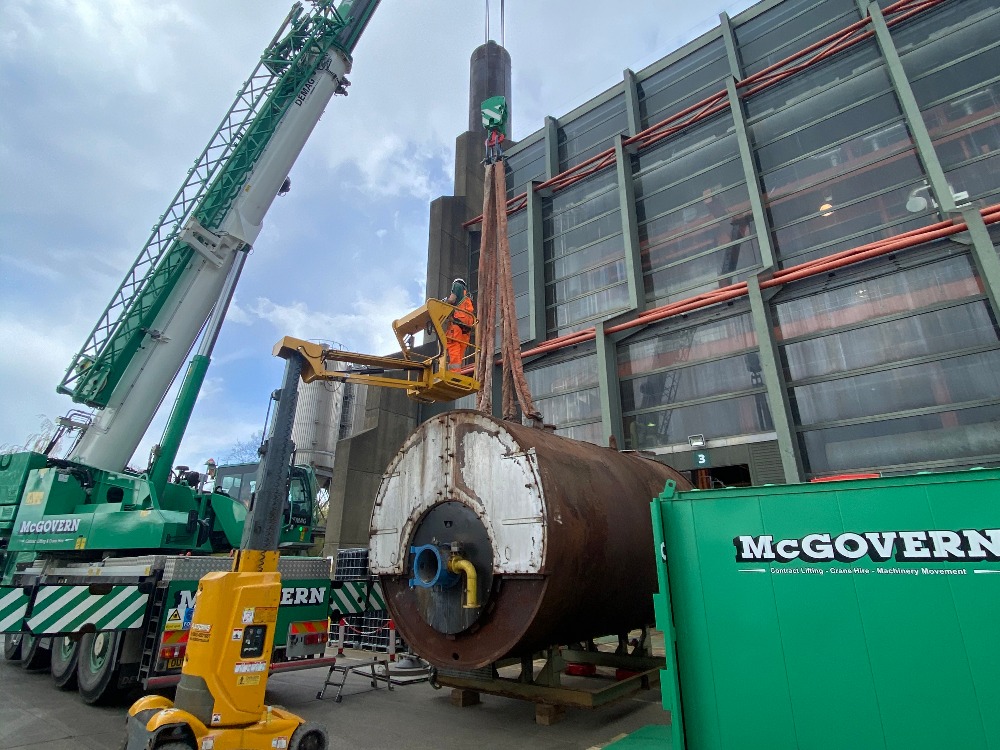 Crane Lifting Boiler